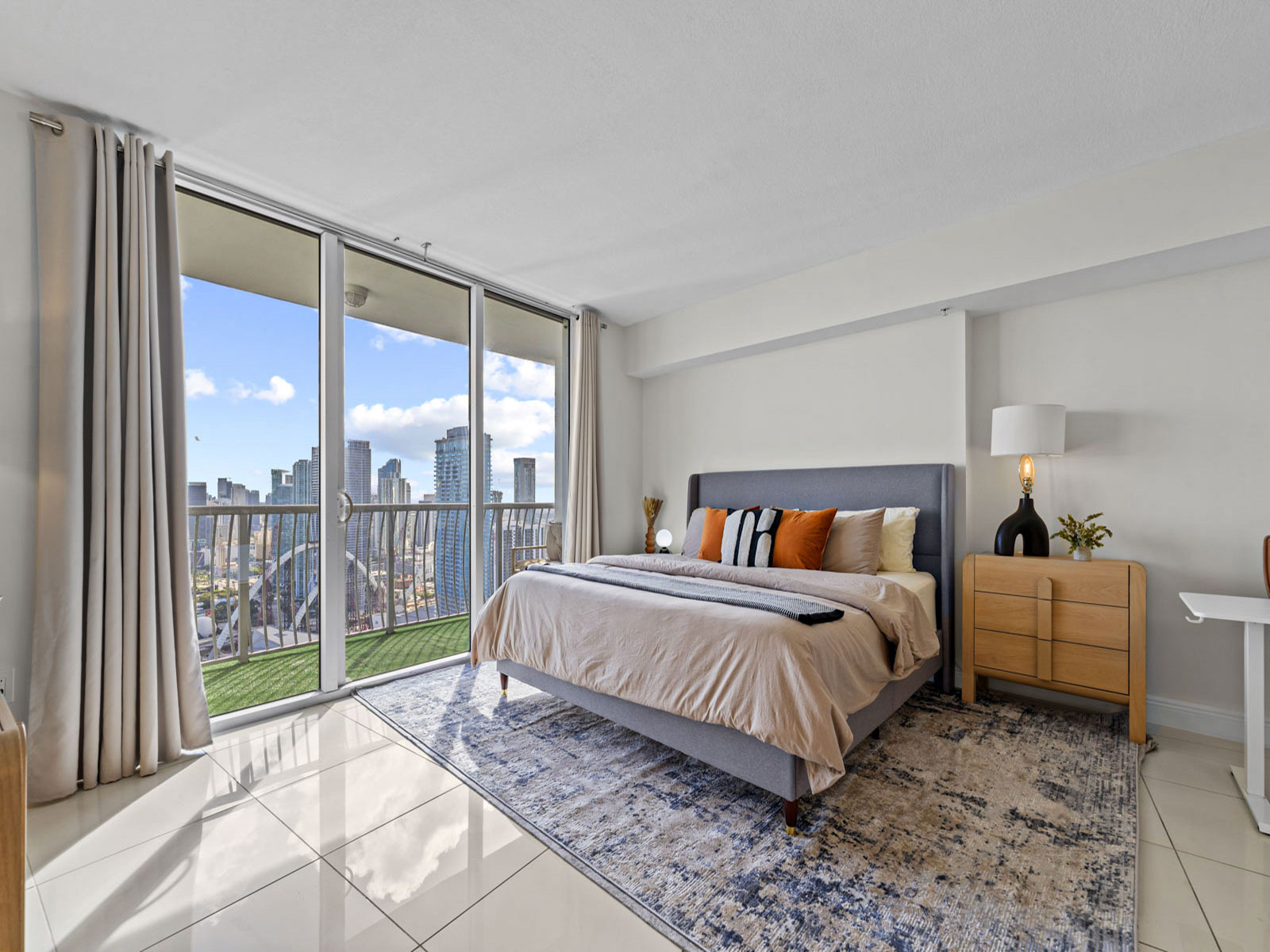 Bedroom and balcony view in Opera Tower PH1 Unit 5208